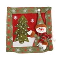thumbnail image 2 of Funda De Cojín Con Estampado De Muñeco De Nieve Navideño Decoraciones Navideñas Hogar Fiesta Salón Cojín Silla Funda Trasera, 2 of 8