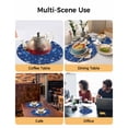 thumbnail image 2 of 13 Inch Round Placemats Set of 6, Blue Snowflake Christmas Non Slip Heat Insulation PP Table Mats, Winter Xmas Snowflake Washable Place Mats for Kitchen Dining Party Table Decor, 2 of 7