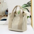 thumbnail image 6 of Canvas Tote Bag,Small Mini Totes Bags with Zipper for Women,Crossbody Purse with Pockets,Multi-Pocket for Work,Shopping,Daily Casual Use,Khaki, 6 of 9