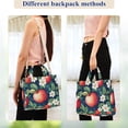 thumbnail image 4 of FORMRS Womens Corduroy Tote Bag Crossbody Shoulder Handbag with Pocket, Blue Apple Pattern, 4 of 7