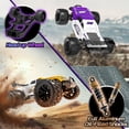 thumbnail image 2 of 1:14 RC Car, 50+ KPH High Speed Remote Control Car, 4WD Off Road Truck with 540 Brushed Motor, Metal Differential, LED Lights, 2.4GHz All Terrain Fast RC Truck for Adults & Kids, Yellow, 2 of 7