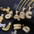 thumbnail image 1 of A-Z personalizado con 26 letras, colgante con nombre, circonita cúbica de Color dorado, collares de Hip Hop, regalo de joyería, envío directo, 1 of 3