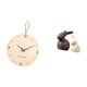 thumbnail image 5 of Reloj de pared,Reloj de pared decorativo para sala de estar,silencioso,Reloj de pared de madera con decoración moderna,Estatua de cerámica,Juego de estatuas de cerámica para decoración de, 5 of 8