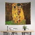 thumbnail image 3 of INVIN ART Tapestry Wall Hanging Art Home Decor, The Kiss by Gustav Klimt Art Print Painting for Living Room Bedroom Bathroom Dorm, 3 of 5