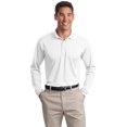 thumbnail image 1 of Sport-Tek ST657 Mens L/Slv Sport-Wick Polo Shirt - White - Large, 1 of 2