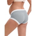 thumbnail image 2 of DARING DIVA Ice Silk Maternity Panties Under the Bump Briefs M 1 Gray 1 Black, 2 of 6