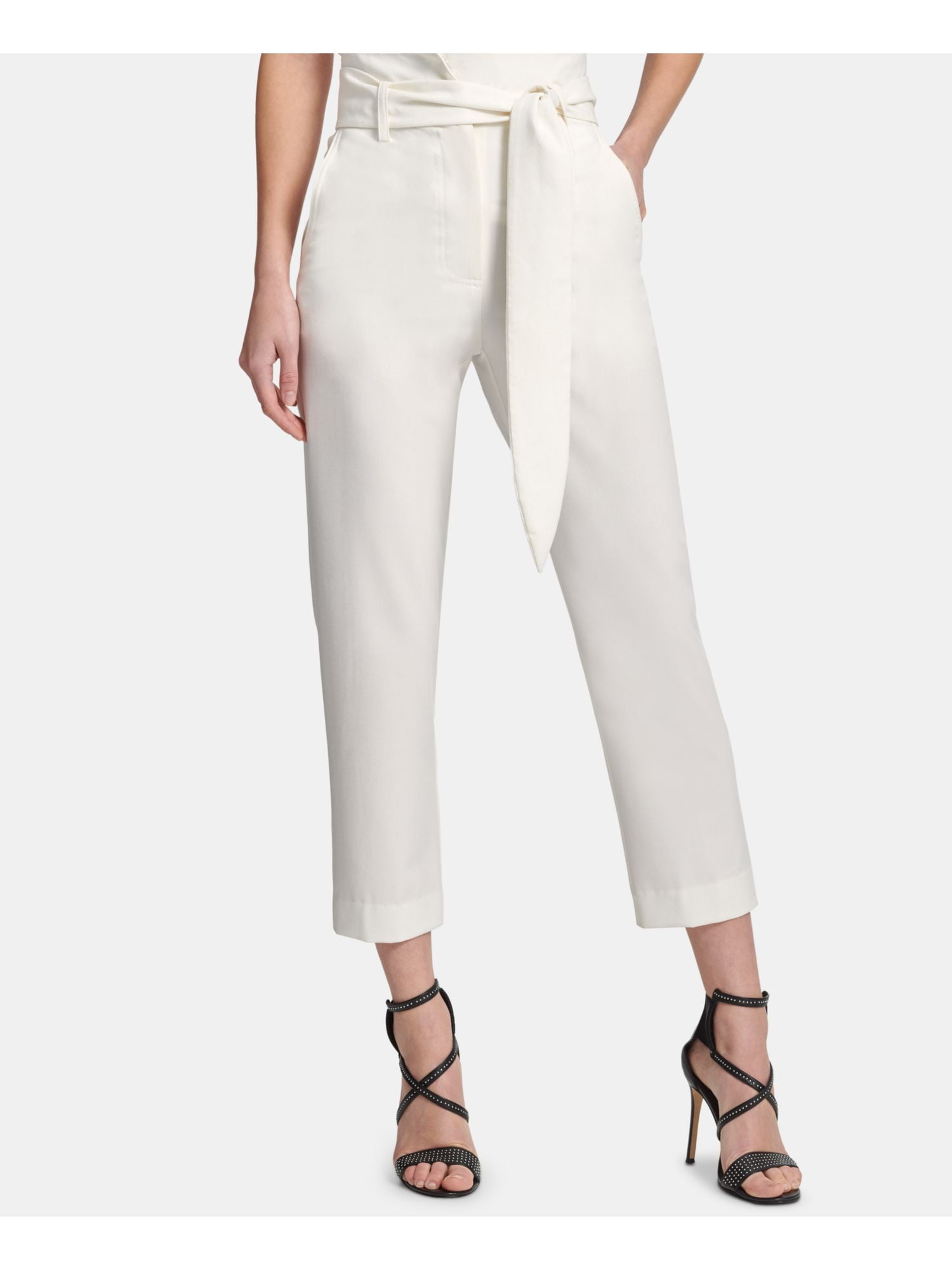 DKNY - DKNY Womens White High Waist Wear To Work Pants Size: 10 - Walmart.com - Walmart.com
