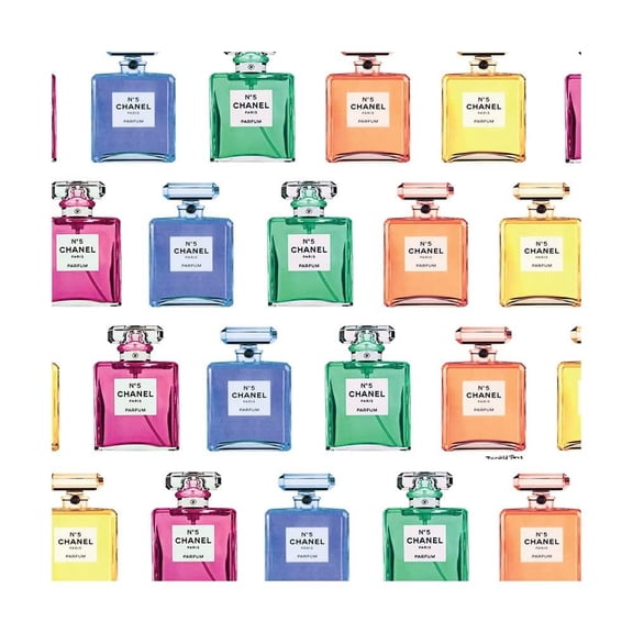 COLORFUL FASHION PERFUME BOTTLES - 14"x14" Canvas Artwork 30 x 30