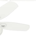 thumbnail image 6 of Hunter 42 inch Indoor Ceiling Fan with LED Lights - White Ceiling Fan with Pull Chain, For Bedroom or Living Room, Standard Mount, No Remote, 5 Blades, Includes Bulbs - Builder 52105, Snow White, 6 of 8