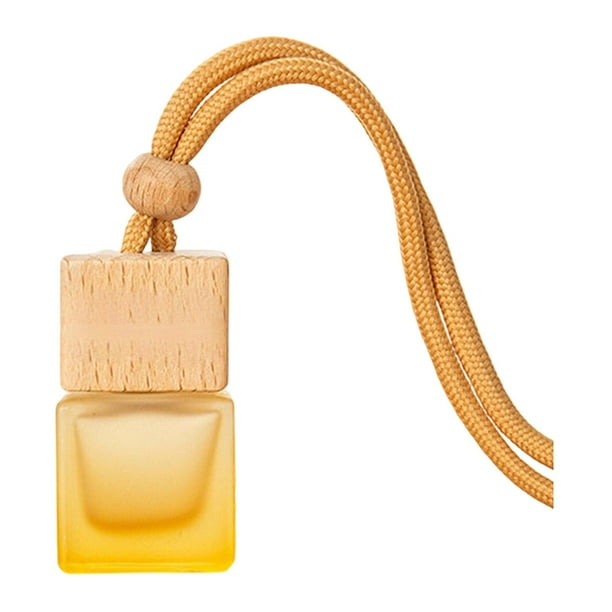 Ambientador colgante para coche, difusor de perfume, frasco, contenedor de fragancia aromática Amarillo