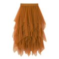 thumbnail image 4 of Femmes Tulle Jupe Taille Élastique Maille Long Paragraphe Jupe Robe Ballet Prom Parti Tulle Tutu A-line Jupe Midi, 4 of 5