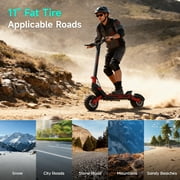 GOKEEP Electric Scooter for Adults, 1500W Peak Motor, 52V 20AH Battery, 11” Anti-Slip Off-Road Tires, Max 43mile, Foldable Escooter with NFC Smart Unlock&Turn Signals, Red
