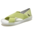 thumbnail image 1 of Cyiecw Women's Flat Sandals Elastic Strap Sandals Summer Open Toe Beach Sandals Shoes, 1 of 6