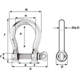 thumbnail image 2 of Arco curvo Shackle Wichard HR tipo 12 mm AISI630, 2 of 2