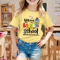 thumbnail image 2 of Polo Shirts For Girls 12-14 Kids School Season Back To School Season Printed Casual Short Sleeve Top T Shirt Z03-Yellow, 160, 2 of 4