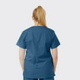 thumbnail image 3 of SPECTRUM UNIFORMS Scrub Tops Medical Unisex V-Neck Yoga Soft Fabric Medical Professionals Hospital and Lab Workwear Nurse Top Caribbean Blue, 3 of 5