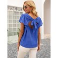 thumbnail image 4 of Fashion Soft Breathable Back Bow Summer Blouse, 4 of 5
