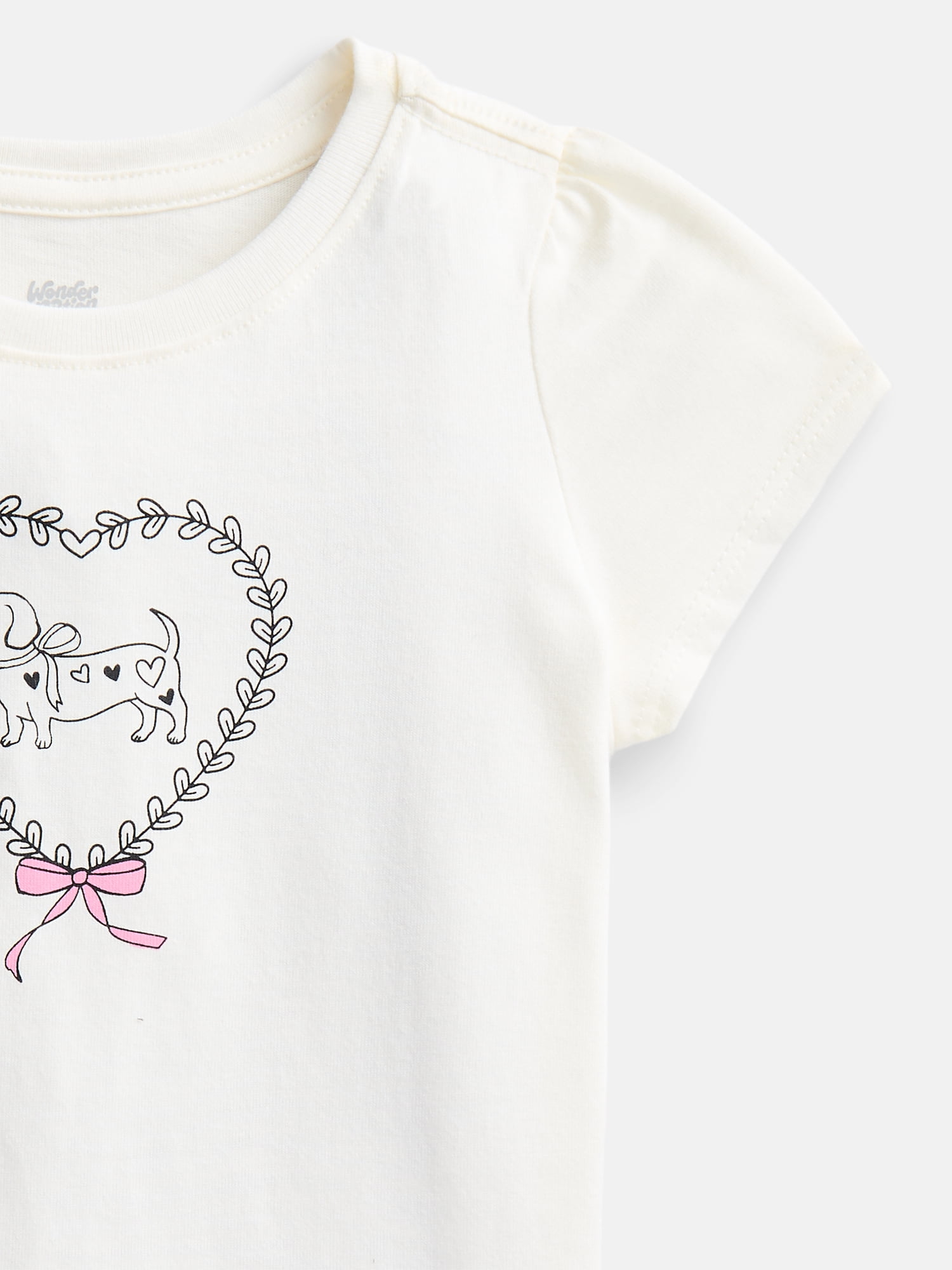 Wonder Nation Toddler Girls Graphic Tee with Short Sleeves, Sizes 18M-5T