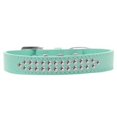 thumbnail image 1 of Two Row Clear Crystal Size 14 Aqua Dog Collar, 1 of 1