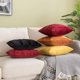 thumbnail image 5 of Fundas de almohada decorativas de terciopelo a rayas, fundas de cojín suaves y sólidas, fundas de almohada cuadradas para cama, sofá, coche, sala de estar, 2 piezas, 18 x 18 pulgadas, 45 x 4, 5 of 5