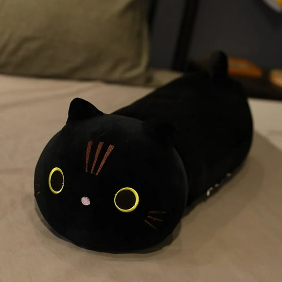 25-100cm New Giant Soft Cat Plush Sleep Pillow Cushion Kawaii White Black Brown Cat Soft Plush Toys Boys Girls Gift