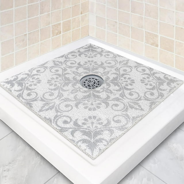 Alfombra de ducha Mavicen cuadrada, antideslizante, de PVC, 70 x 70 cm
