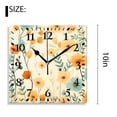 thumbnail image 2 of 10 Inch Wall Clock Battery Operated Silent Clock Decorative for Office, Kitchen, Outdoor, Living RoomYellow Beautiful Flowers Exquisite, 2 of 4