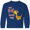 thumbnail image 3 of Inktastic My Gigi Loves me- cute giraffe Long Sleeve Youth T-Shirt, 3 of 5