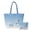 Blue Snowman, variant on Christmas Quilted Women Shoulder Tote Bag 2 Piece Set Red Bow Matching Small Pouch Suitable for Holiday Outings, Lightweight Carry, Large Capacity for Work, Travel, Gym
