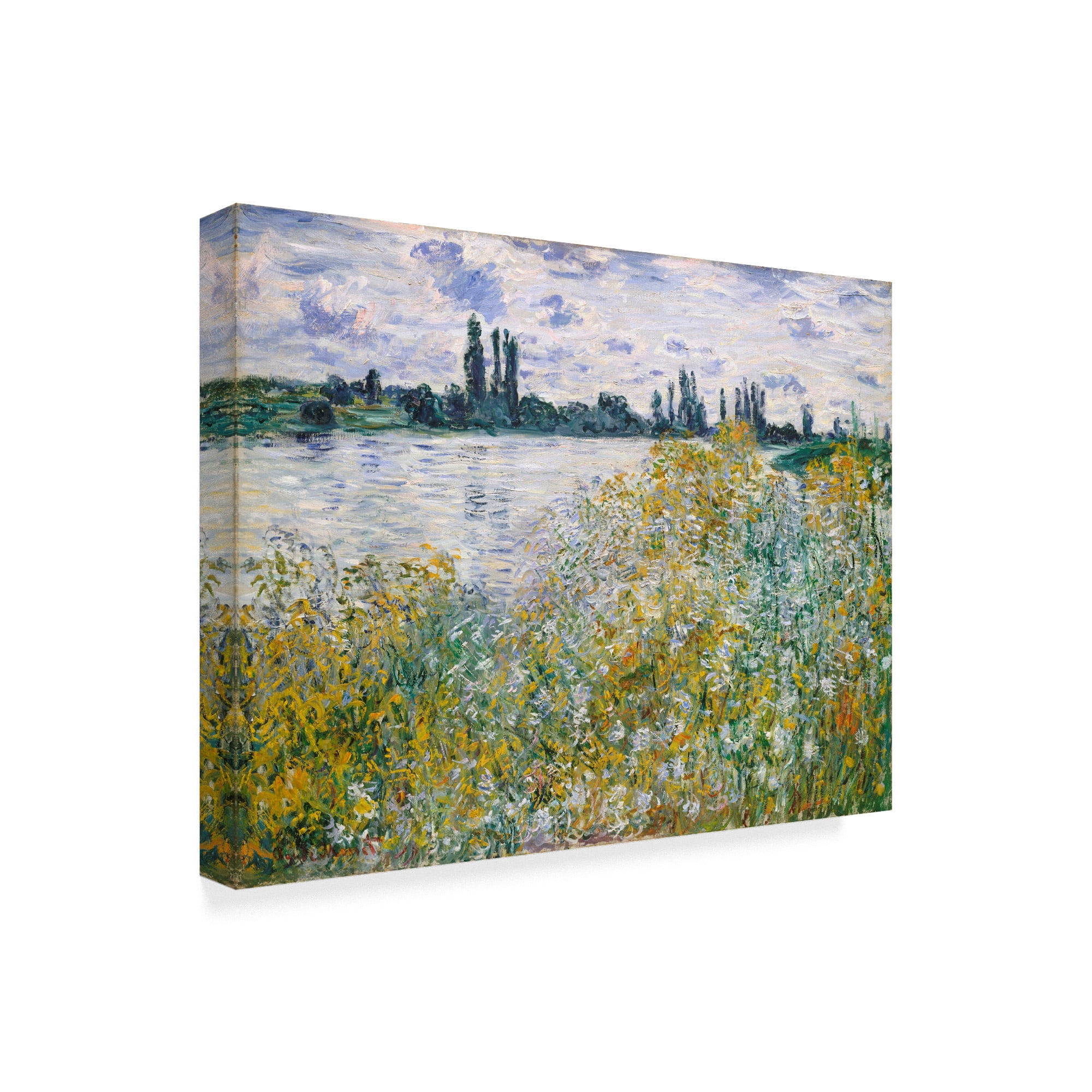 Trademark Fine Art 'Lle aux Fleurs near Vetheuil' Canvas Art by Claude O. Monet