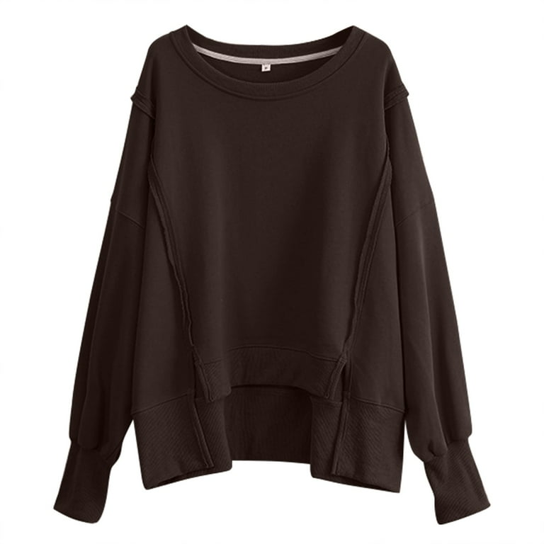 Baberdicy Drop Shoulder Sweatshirt Womens Oversized Crewneck Baberdicy Drop Shoulder Sweatshirt Womens Oversized Crewneck