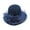 Navy Blue, variant on Cheers.US Foldable Flower Decor Women Wide Brim Hat Hollow Breathable Summer Bucket Hat Lady’s Sun Cap for Travel