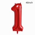 thumbnail image 3 of Globos HAUCIAJEIN número 1 rojo de 40" con avión para fiesta, 3 of 5