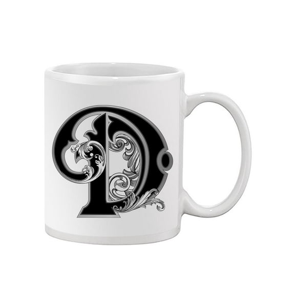Antique Letter D Design Mug Unisex's -Image by Shutterstock