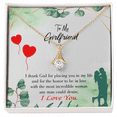 thumbnail image 2 of To My Girlfriend  I Thank God Alluring Ribbon Necklace Message Card, 2 of 20