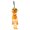 Orange, variant on 3D Skeleton Keychain Articulated Joints Skeletons Pendant Key Chain with Buckle, Unique Halloween & Christmas Novelty Gift