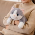 thumbnail image 2 of Soft Cuddly Kitten Plush Toy Fluffy Stuffed Cats for Kiddos Birthday Gift Pet Party Favors Easter Stuffers, 2 of 8