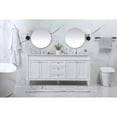 thumbnail image 6 of Elegant Decor Bennett 72" Aluminum MDF Double Bathroom Vanity in White, 6 of 8