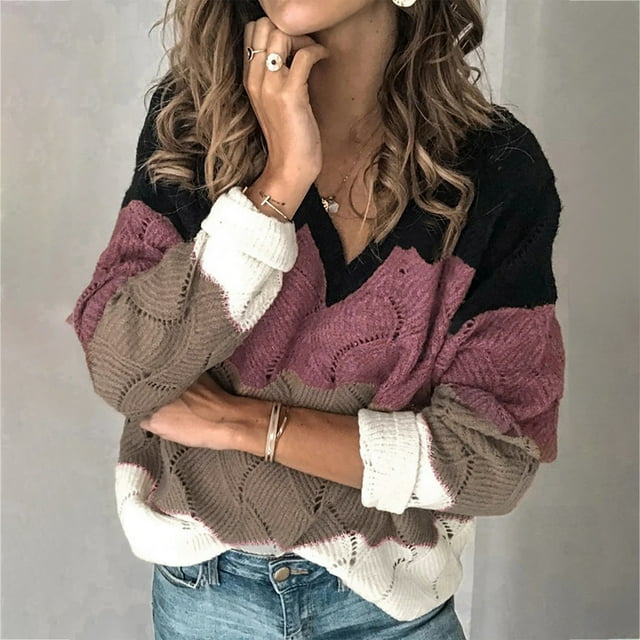 RKSTN Sweaters for Women Button Long Sleeve Knitting Sweatshirt Pullover Tops Blouse Shirt Turtleneck Matching Sweater Fall Sweaters