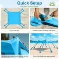 thumbnail image 4 of Rirool Beach Canopy Tent UPF50+ Sun Shelter for 6-8 Person, Portable Outdoor Beach Shade with 8 Sandbags, Aluminum Poles & Carry Bag for Camping Fishing Picnic Blue, 4 of 8
