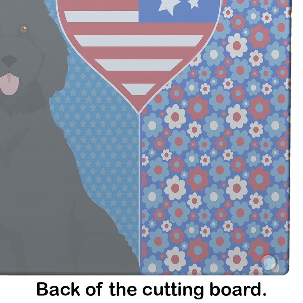 Standard Black Poodle Glass Cutting Board Large 12 in x 15 in