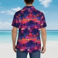 thumbnail image 6 of Xecao Retro Palms print Hawaiian shirt - a stylish short-sleeve button-down for men, perfect for casual beach and tropical outings., 6 of 9