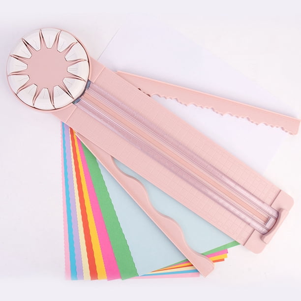 12 en 1 Cortador de Papel, Plástico para el Plástico de PlásTiCO Auxilar de BricolaJe de Papel de Bricolaje para Álbum de recortes para envolta de regalos