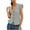 Gray, variant on Summer Crop Tops Womens Linen Blend Deep V Neck Button Up Shirts Cap Sleeve Ruffled Cute Blouses (XL, White)