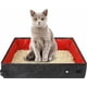 thumbnail image 1 of Inodoro portátil para gatos, 401130 cm/15.744.3311.8 pulgadas, caja de arena plegable para gatos, caja de arena para gatos de viaje, impermeable, inodoro para gatos de tela Oxford (rojo), 1 of 5