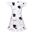 thumbnail image 6 of WIBACKER 2Pcs Toddler Girls Nightgowns 3-9 Years Short Sleeves Nightdress Little Kids Sleepwear Cat Pajamas, 6 of 13