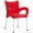 Red, variant on Compamia Romeo Resin Dining Arm Chair Black, Set of 2