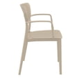 thumbnail image 4 of Compamia Loft Indoor Outdoor Dining Arm Chair in Taupe, 4 of 7