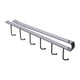 thumbnail image 1 of Soporte para colgadores debajo del armario | Organizador de cocina y baño | Estantería de almacenamiento de acero | Toalla con 6 gancho y portavasos | Acabado de hierro | Diseño que ahorra espacio |, 1 of 5
