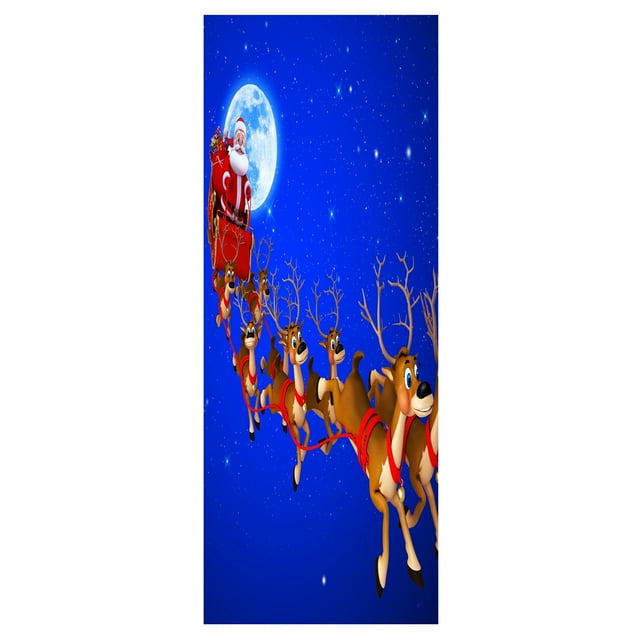 Christmas Door Decorations Indoor Door Sticker Christmas Snowman 3D Sticker Door Sticker Removable